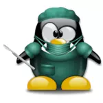 Tučňák chirurg vektorový obrázek