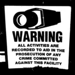 Surveillance alert sign vector clip art