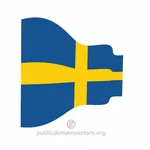 Ondulato bandiera della Svezia