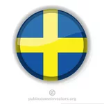 Botão de bandeira sueca