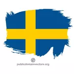 Boyalı İsveç bayrağı