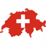 스위스 지도 및 플래그