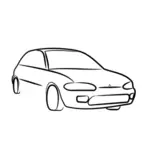 Автомобиль Контур векторной графики