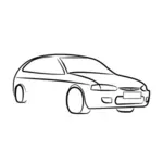 Car outline vector clip art