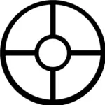 Vector illustraties van ronde oude heilige symbool