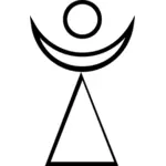 Starověké náboženský symbol půlměsíce