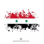Inkt spetter met vlag van Syrië