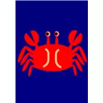 Krabbe Zeichen Vektor-ClipArt