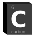 Carbon (C) symbole