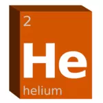 Symbole chimique hélium