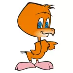 Cartoon orange Vogel