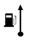汽油泵在你左边的 TSD 矢量标志