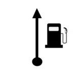 Pompa paliwa na prawo TSD wektor znak
