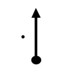 Doğru landmark TSD vektör işareti