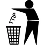 Stopp TTIP vector illustrasjon