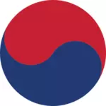 Koreanska Taeguk symbol vektor ClipArt