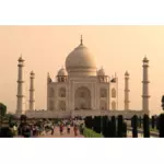 Taj Mahal dalam warna penuh vektor gambar