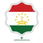 गोल आकार में ताजिकिस्तान झंडा