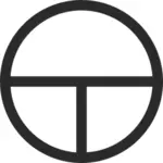Tau Cross Encircled hieroglyph vector image