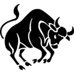 Taurus svart illustrasjon
