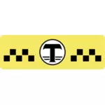 Táxi soviético emblema vetor clip-art