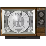 Stary telewizor grafika wektorowa