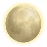 Lune de la planète avec illustration vectorielle halo
