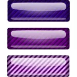 三个剥离紫色矩形矢量图形