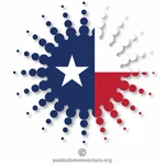 تكساس العلم شكل الألوان النصفية
