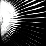 Vector illustration of photocopied sun rays