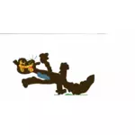 Crestato immagine di geco capretto disegno vettoriale