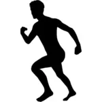 Running man silhouet