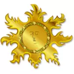 Cerah golden Sun vektor gambar