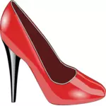 Red high-heel shoe vector image