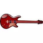 Bass guitar with four strings vector image