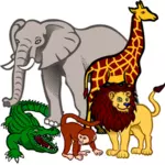 Ilustración de vector de animales africanos