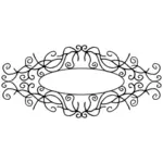 Vector drawing of decorative title frame