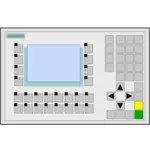 Vector image of touch panel with keyboard
