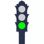 Trafikklys med grønne