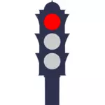 Traffic light with red