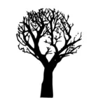 Creepy tree silhouette