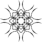 Clipart vectoriels de tribal design round avec 8 côtés