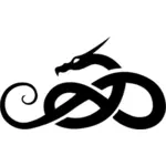 Svart drake logotyp