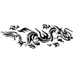 Asian dragon silhouette image