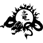 Symbole et dragon tribal