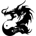 Drachen und Yin-yang