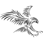 Imagem vetorial de tatuagem tribal de águia