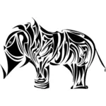Vector illustration of tribal elephant