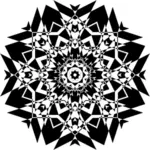 Black and white tribal snowflake