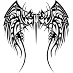 Tribal wings tattoo vector image